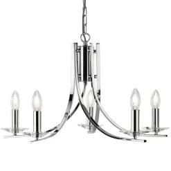 Ascona 5-Light Polished Chrome Chandelier Ceiling Light