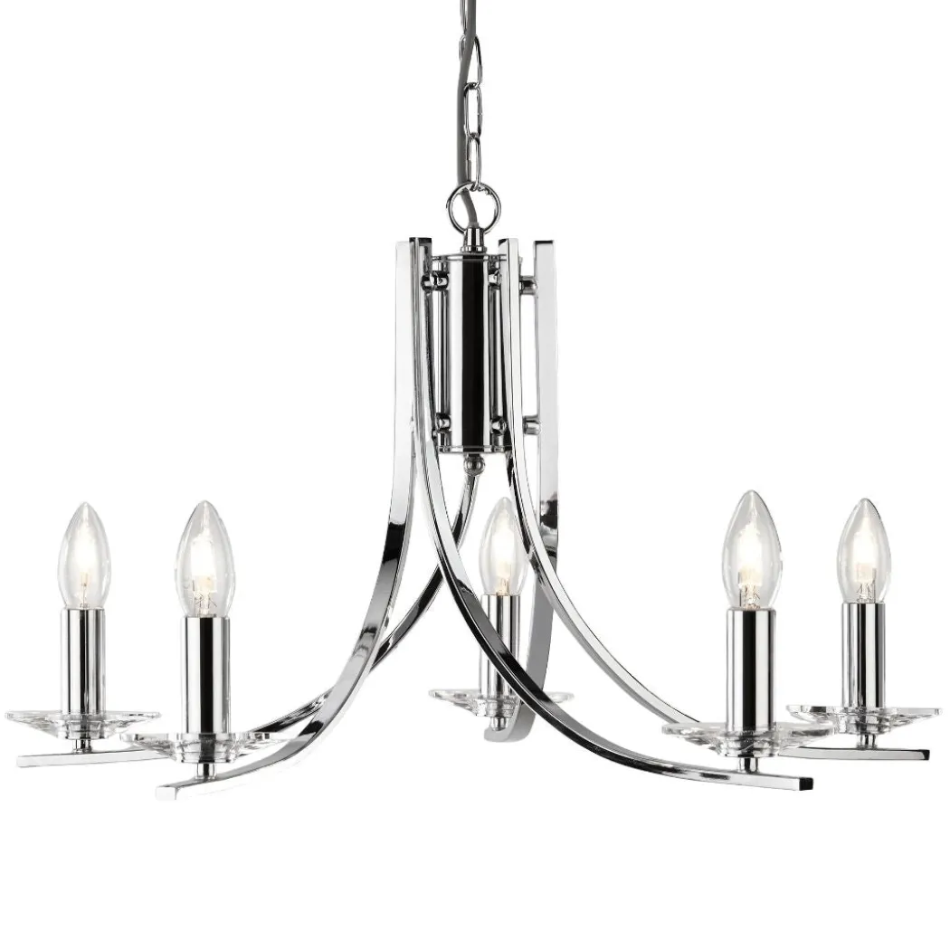 Ascona 5-Light Polished Chrome Chandelier Ceiling Light