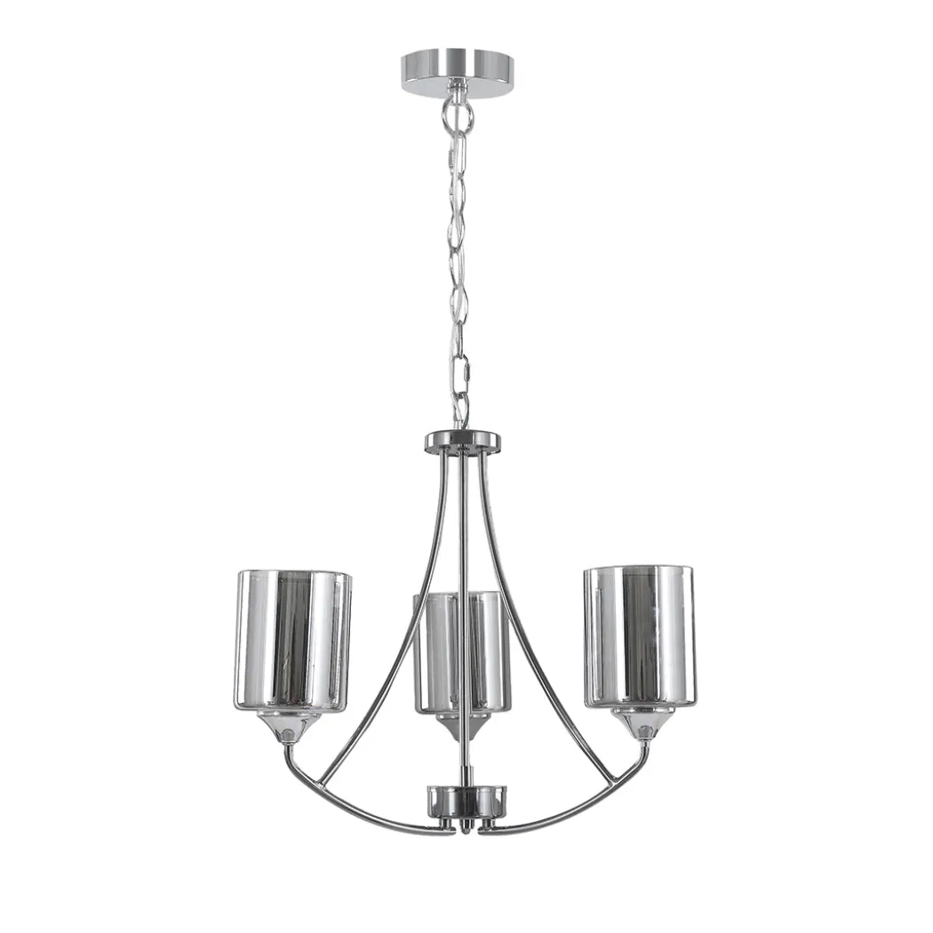 Ashton 3-Light Polished Chrome Chandelier Ceiling Light