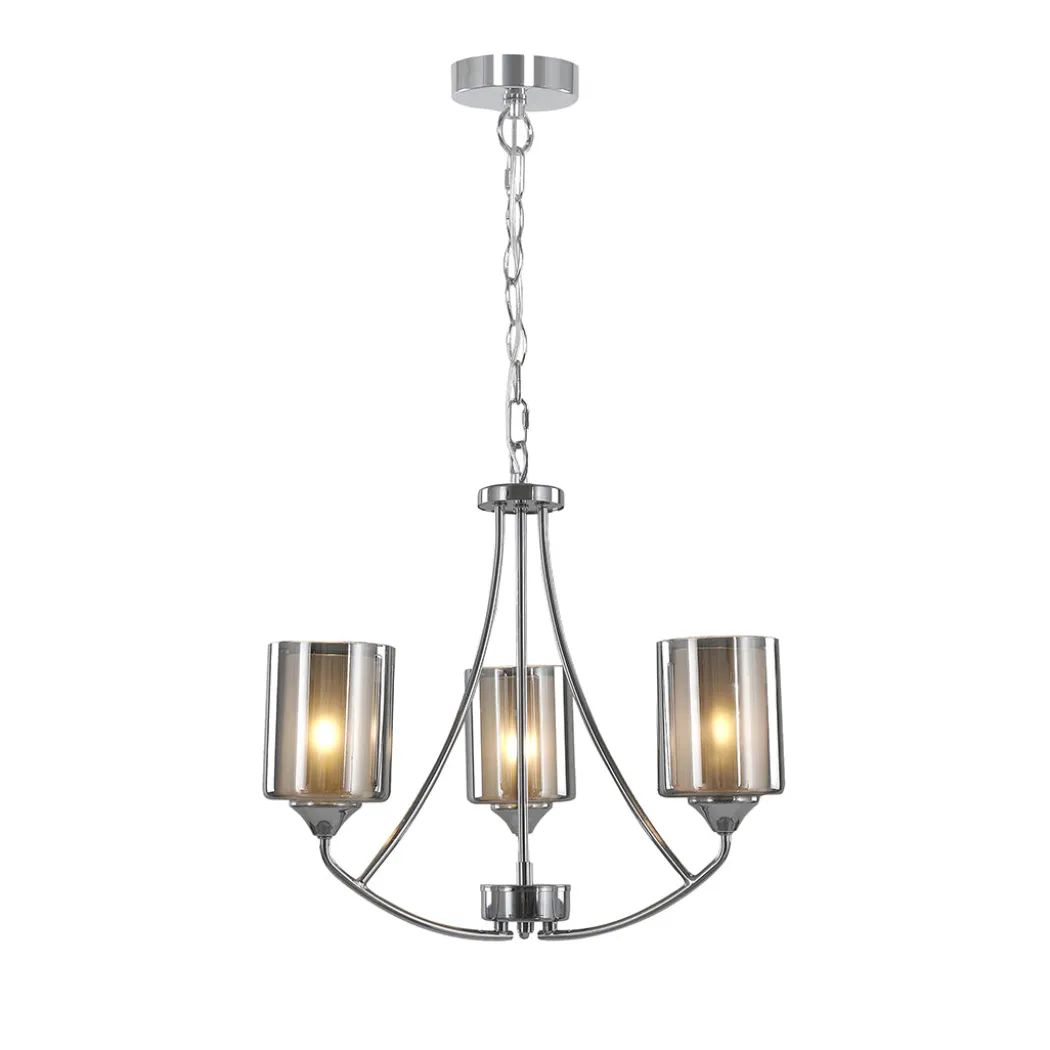Ashton 3-Light Polished Chrome Chandelier Ceiling Light