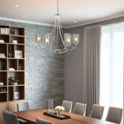Ashton 6-Light Polished Chrome Chandelier Ceiling Light