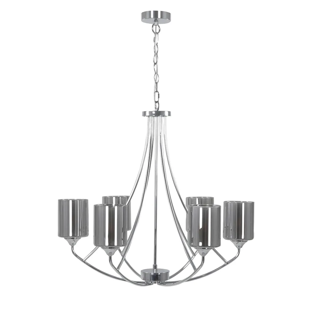 Ashton 6-Light Polished Chrome Chandelier Ceiling Light