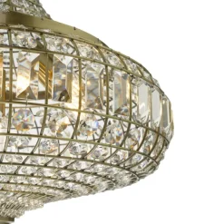 Asmara Antique Brass & Crystal Ceiling Pendant