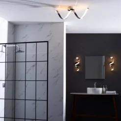 Astral LED Polished Chrome Wall Light IP44