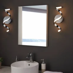 Astral LED Polished Chrome Wall Light IP44