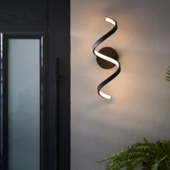 Astral Outdoor LED Black Wall Light IP44