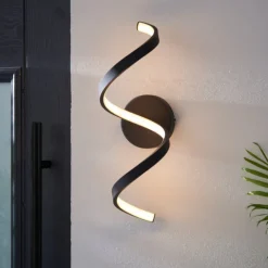 Astral Outdoor LED Black Wall Light IP44