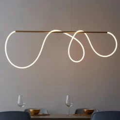 Attalea LED Satin Gold Ceiling Pendant