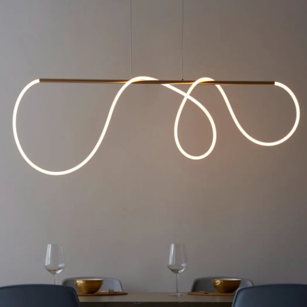 Attalea LED Satin Gold Ceiling Pendant