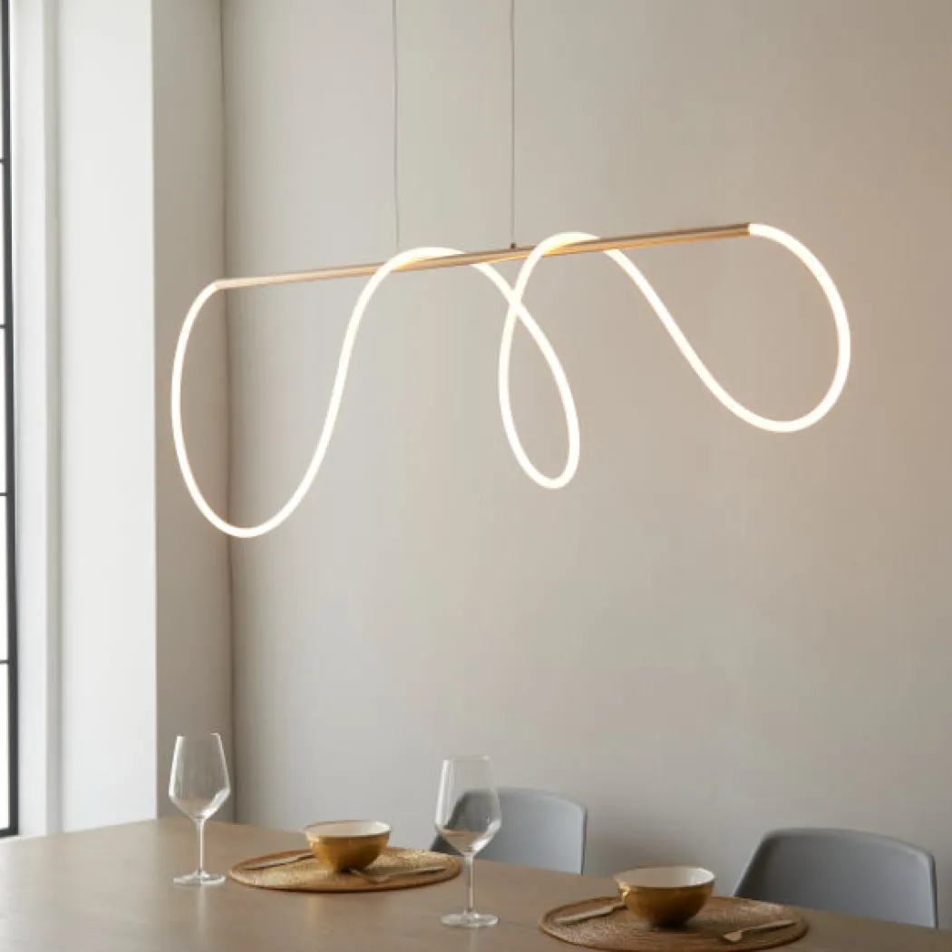 Attalea LED Satin Gold Ceiling Pendant
