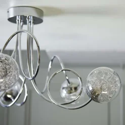 Auria 6 Light Semi Flush Ceiling Light