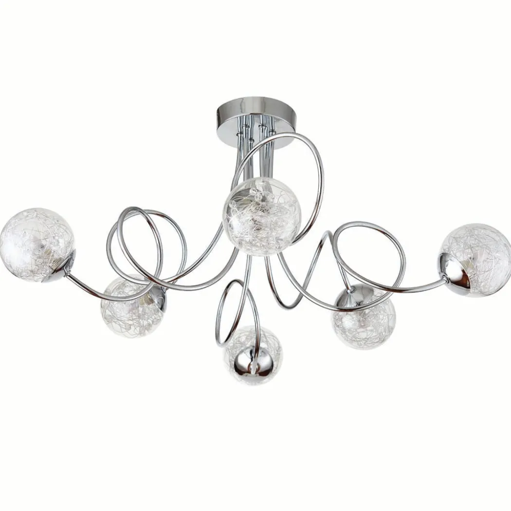 Auria 6 Light Semi Flush Ceiling Light