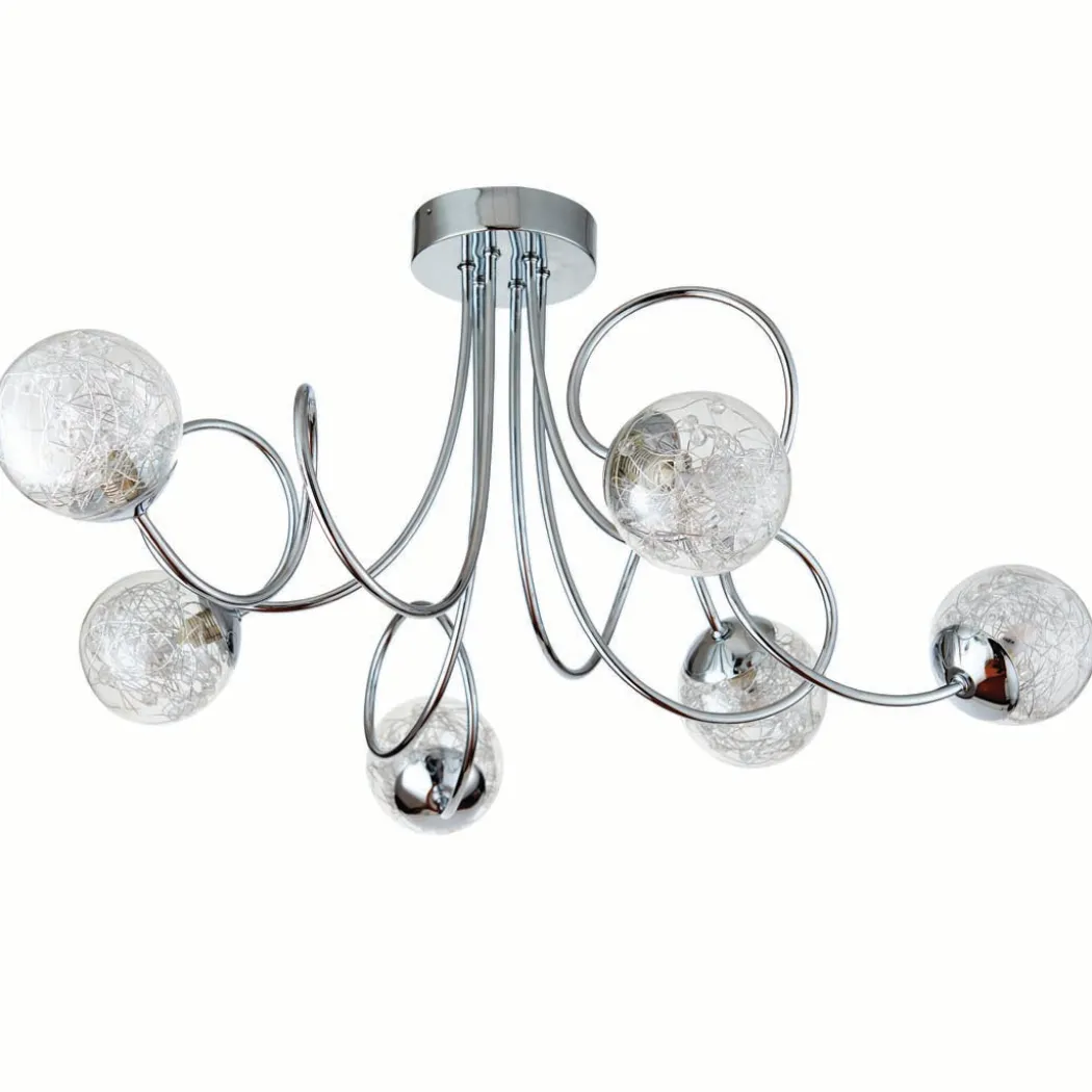 Auria 6 Light Semi Flush Ceiling Light