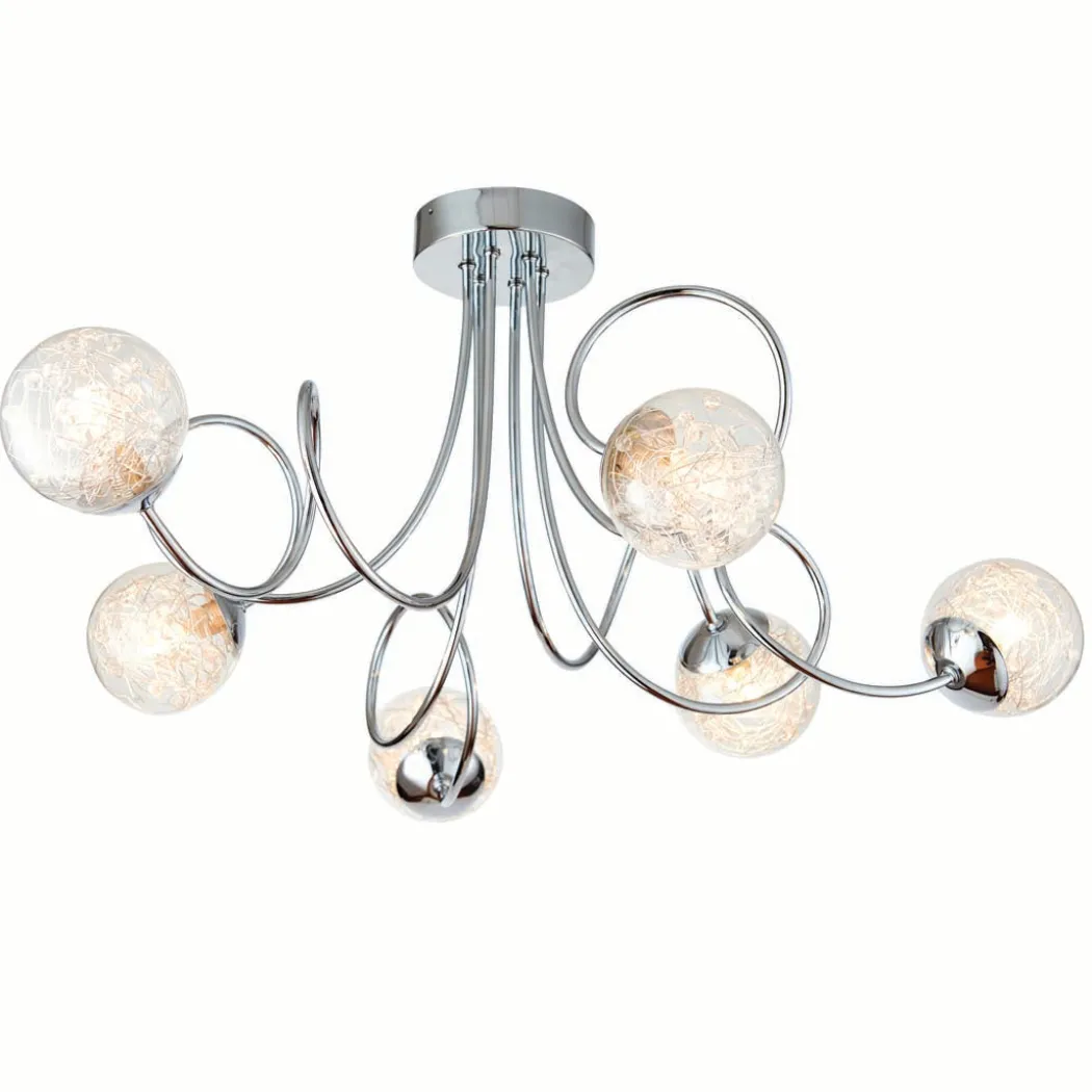Auria 6 Light Semi Flush Ceiling Light