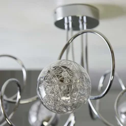 Auria 6 Light Semi Flush Ceiling Light