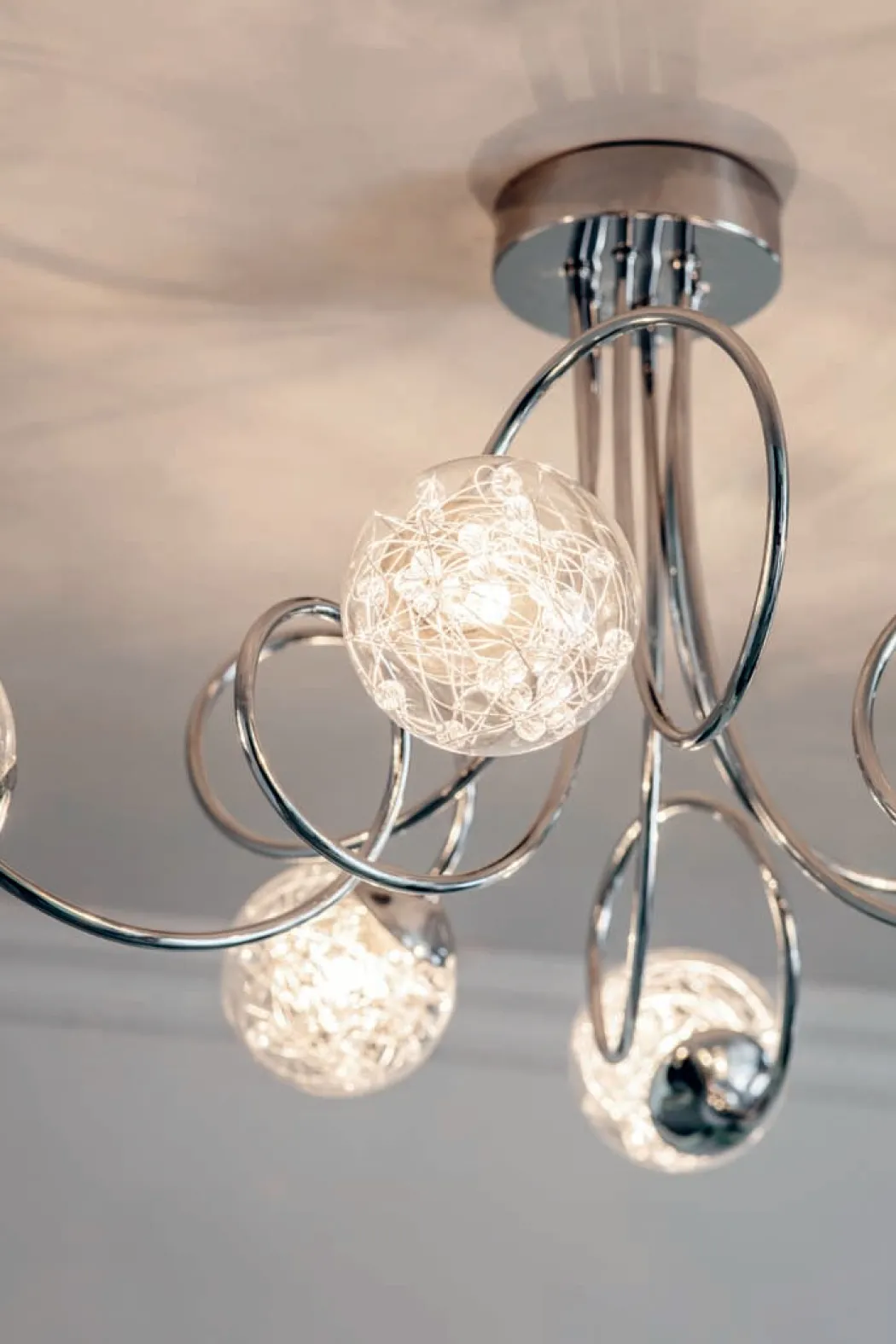 Auria 6 Light Semi Flush Ceiling Light