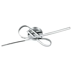 Aurora 2 Light Silver LED Flush Ceiling Light