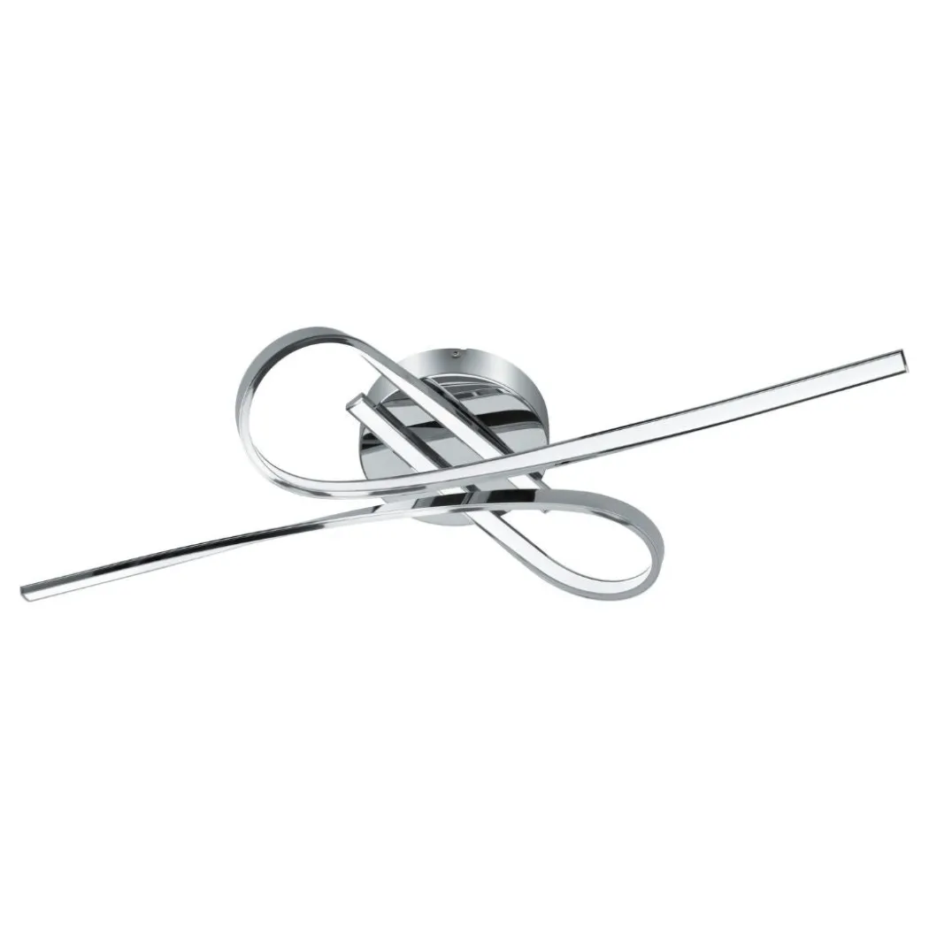 Aurora 2 Light Silver LED Flush Ceiling Light