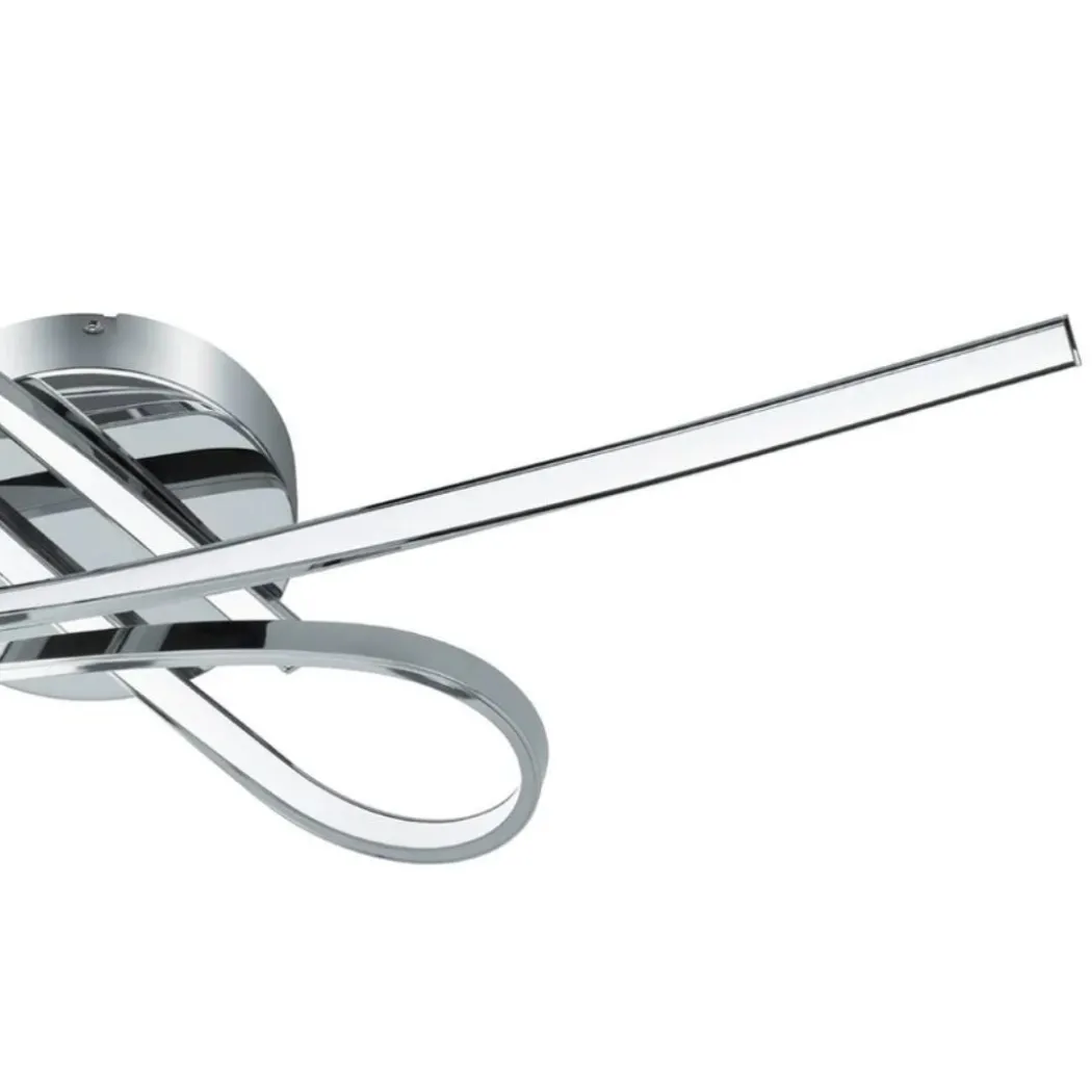 Aurora 2 Light Silver LED Flush Ceiling Light