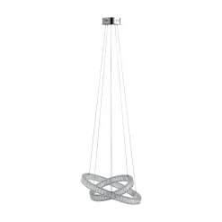 Ausilia Polished Chrome and Crystal LED Pendant Ceiling Light