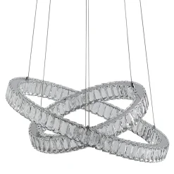 Ausilia Polished Chrome and Crystal LED Pendant Ceiling Light
