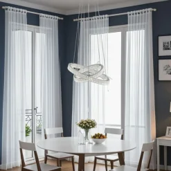 Ausilia Polished Chrome and Crystal LED Pendant Ceiling Light