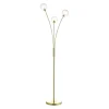 Avari Ice Crystal and Satin Brass 152cm 3 Light Floor Lamp