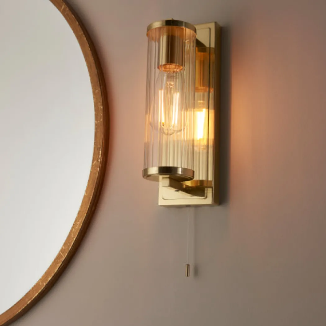Avet Satin Brass IP44 Bathroom Wall Light