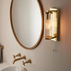 Avet Satin Brass IP44 Bathroom Wall Light