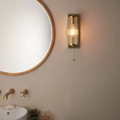 Avet Satin Brass IP44 Bathroom Wall Light