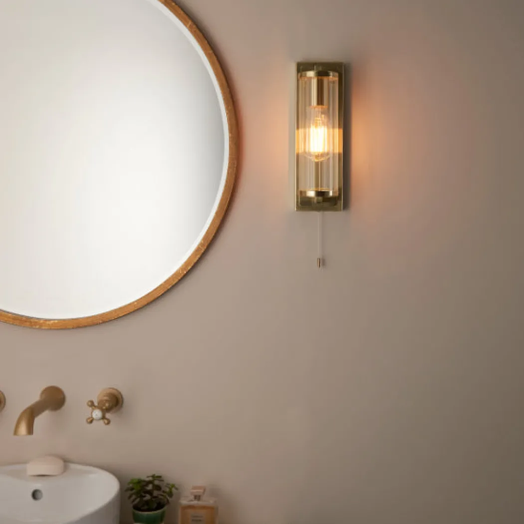 Avet Satin Brass IP44 Bathroom Wall Light