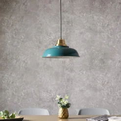Bakewell Teal Ceiling Pendant