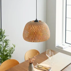 Bali Woven Bamboo Small Pendant Ceiling Light