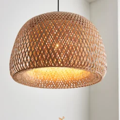Bali Woven Bamboo Small Pendant Ceiling Light