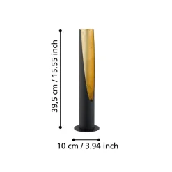 Barbotto Black and Gold Table Lamp