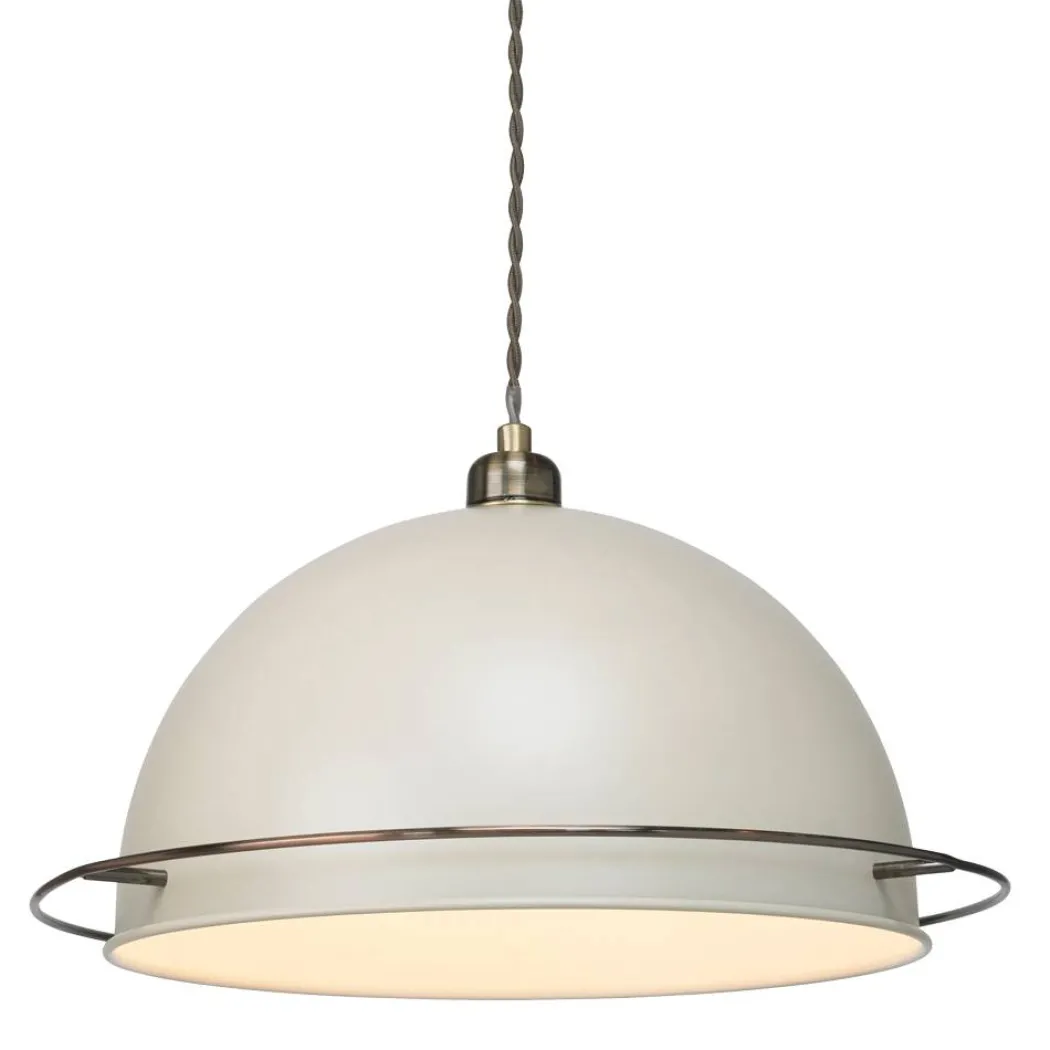 Bauhaus Copper and Cream 31cm 1 Light Pendant Shade