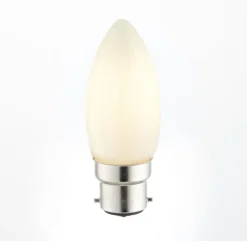 B22/BC 4w LED Candle Coated Cool White Dimmable Light Bulb
