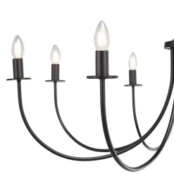 Becca 8 Light Matte Black Chandelier Ceiling Light