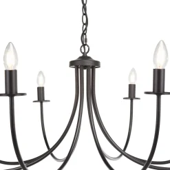 Becca 8 Light Matte Black Chandelier Ceiling Light