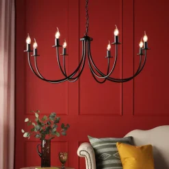 Becca 8 Light Matte Black Chandelier Ceiling Light