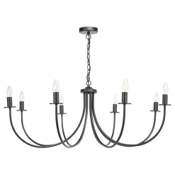 Becca 8 Light Matte Black Chandelier Ceiling Light