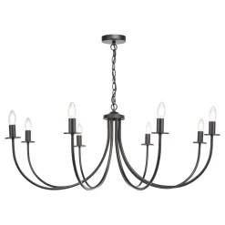 Becca 8 Light Matte Black Chandelier Ceiling Light