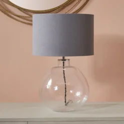 Beja Organic Shape Clear Bubble Glass Table Lamp