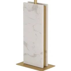 Belesar White Stone & Gold Table Lamp