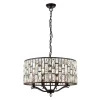Belle 8 Light Dark Bronze & Crystal Pendant Ceiling Light
