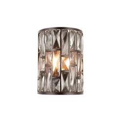 Belle Dark Bronze & Crystal Wall Light