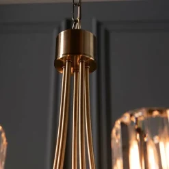 Berenice 5 Light Antique Brass Pendant Ceiling Light