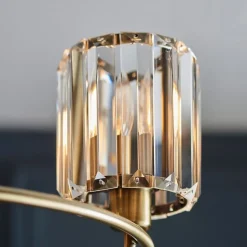 Berenice 3 Light Semi Flush Antique Brass Ceiling Light