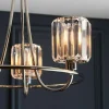 Berenice 3 Light Semi Flush Silver Ceiling Light