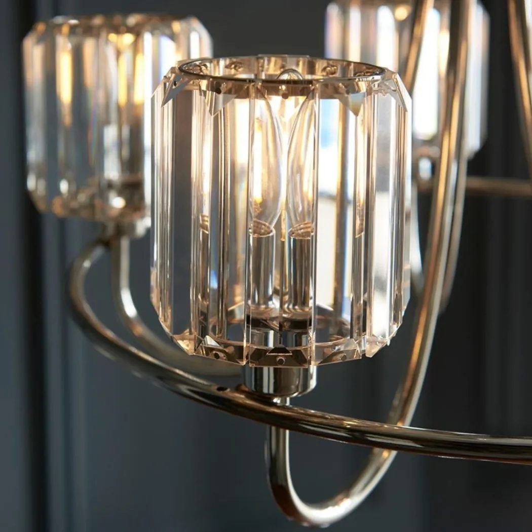 Berenice 5 Light Silver Pendant Ceiling Light